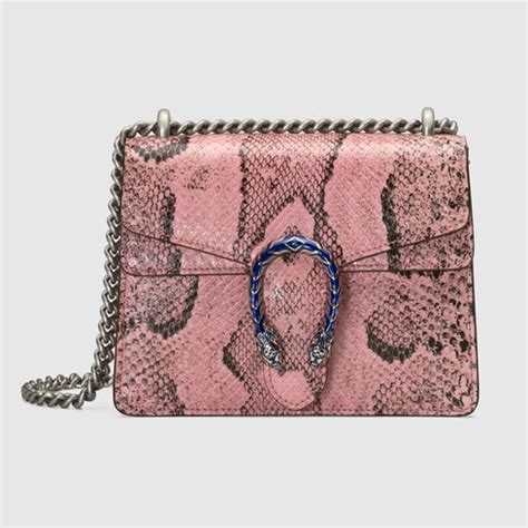 Pochette Gucci in Pitone Rosa 